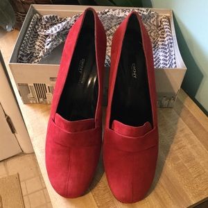 Scarlet Red DKNY Loafer Pump Size 10M